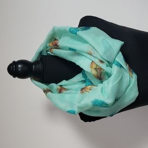 Feather Print Infinity Scarf